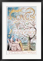Framed Songs of Innocence; Title Page, 1789