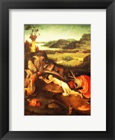 Framed St. Jerome Praying