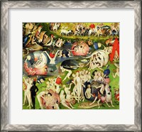 Framed Garden of Earthly Delights: Allegory of Luxury, center panel detail