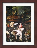 Framed Garden of Earthly Delights, Hell, right wing of triptych, c.1500