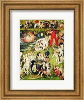 Framed Garden of Earthly Delights: Allegory of Luxury (vertical center panel detail)