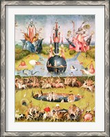 Framed Garden of Earthly Delights: Allegory of Luxury, animal central panel detail