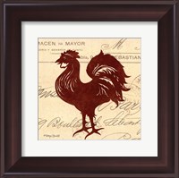 Framed Tuscan Rooster III