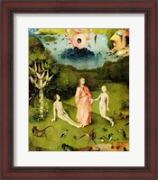 Framed Garden of Earthly Delights: The Garden of Eden, left wing of triptych, c.1500