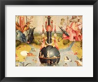 Framed Garden of Earthly Delights: Allegory of Luxury (yellow horizontal center panel detail)