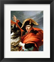 Framed Napoleon Crossing the Alps, detail