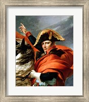 Framed Napoleon Crossing the Alps, detail