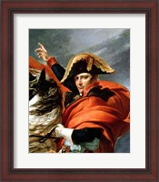 Framed Napoleon Crossing the Alps, detail