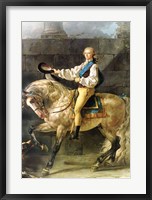 Framed Equestrian Portrait of Stanislas Kostka Potocki