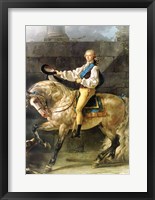 Framed Equestrian Portrait of Stanislas Kostka Potocki