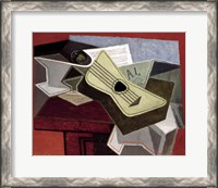 Framed Guitar and Newspaper, 1925