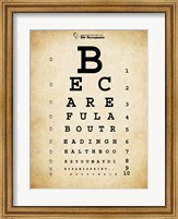 Framed Mark Twain Eye Chart