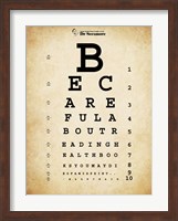 Framed Mark Twain Eye Chart