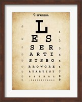 Framed Picasso Eye Chart