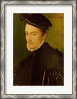 Framed Portrait presumed to be Hercule-Francois de France