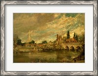 Framed Bridge of Harnham and Salisbury Cathedral