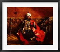 Framed Turk smoking sitting on a sofa, c.1825