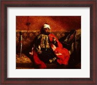 Framed Turk smoking sitting on a sofa, c.1825