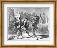 Framed Duel between Faust and Valentine, from Goethe's Faust