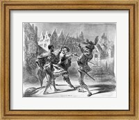 Framed Duel between Faust and Valentine, from Goethe's Faust