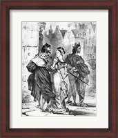Framed Faust meeting Marguerite, from Goethe's Faust