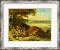 Framed Lion and Alligator, 1863
