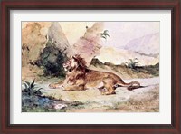 Framed Lion in the Desert, 1834
