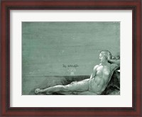 Framed Reclining female nude, 1501