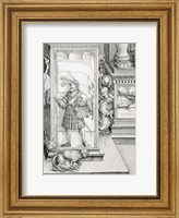 Framed Triumphal Arch of Emperor Maximilian I of Germany: Detail of column drawing