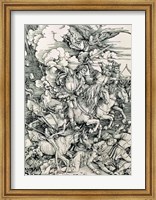 Framed Four Horsemen of the Apocalypse, Death, Famine, Pestilence and War