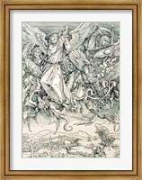 Framed St. Michael Battling with the Dragon from the 'Apocalypse'
