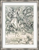 Framed St. Michael Battling with the Dragon from the 'Apocalypse'