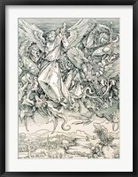 Framed St. Michael Battling with the Dragon from the 'Apocalypse'