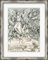 Framed St. Michael Battling with the Dragon from the 'Apocalypse'