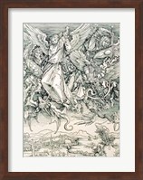 Framed St. Michael Battling with the Dragon from the 'Apocalypse'