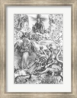 Framed Scene from the Apocalypse, The woman clothed with the sun and the seven-headed dragon