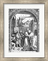 Framed meeting of St. Anne and St. Joachim at the Golden Gate