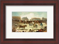 Framed Village Bullfight