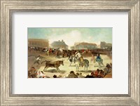 Framed Village Bullfight