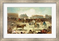 Framed Village Bullfight