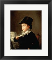 Framed Portrait of Marianito Goya, Grandson of the Artist, c.1815