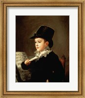 Framed Portrait of Marianito Goya, Grandson of the Artist, c.1815