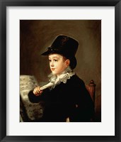 Framed Portrait of Marianito Goya, Grandson of the Artist, c.1815