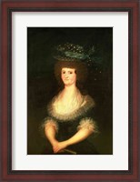 Framed Portrait of Queen Maria Luisa - sitting