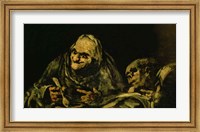 Framed Two Old Men Eating, one of the 'Black Paintings'