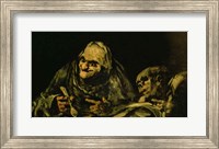 Framed Two Old Men Eating, one of the 'Black Paintings'