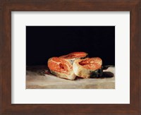 Framed Still Life with Slices of Salmon