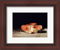 Framed Still Life with Slices of Salmon
