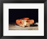 Framed Still Life with Slices of Salmon