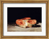 Framed Still Life with Slices of Salmon